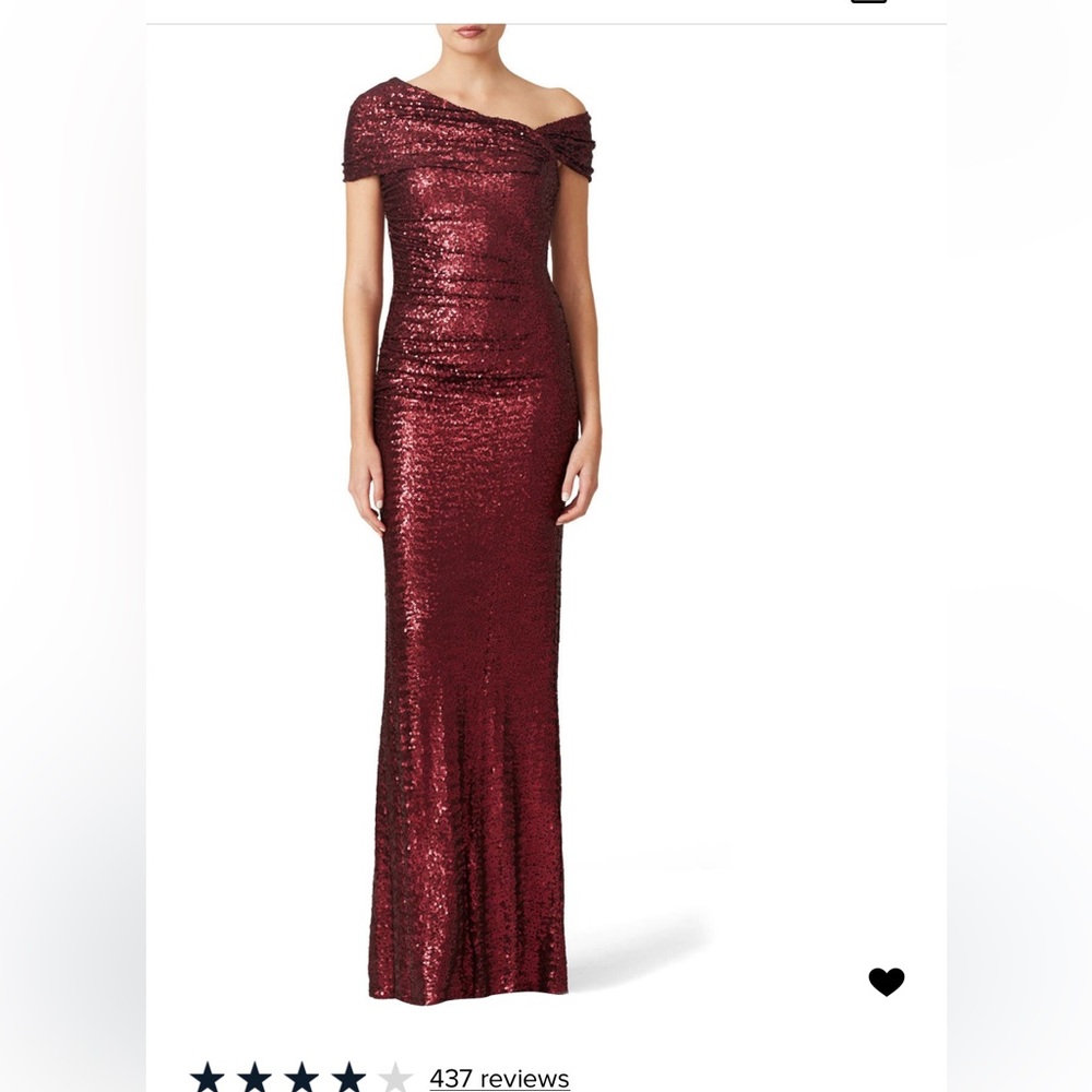 Badgley Mischka burgundy gown